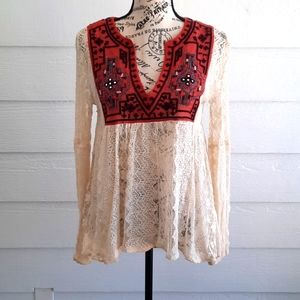 Free People Lace Top XS